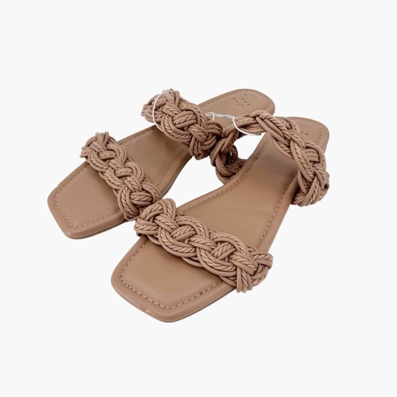 NEW A New Day Sarafina Woven Two-Band Slide Sandals with Memory Foam Insole - Picture 1 of 6